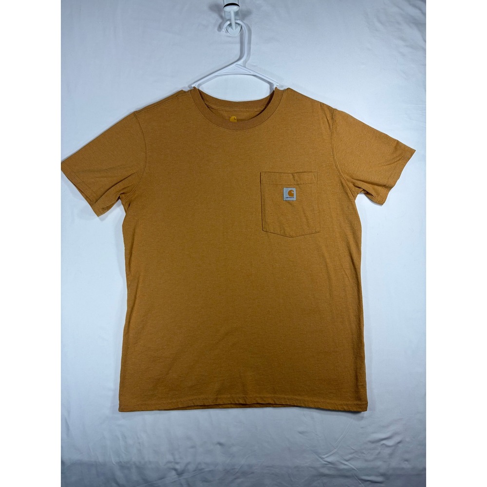 Carhartt Pocket T-Shirt Boys Medium 8/10 Mustard Yellow Original Fit Tee